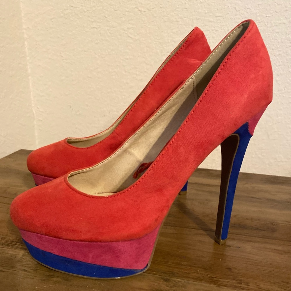 Suede heels